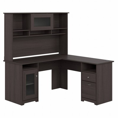 Corner Computer Desk Hutch Drawers