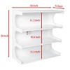 SEVOBAL Decorative Bookshelf 4 Tier Multifunctional Storage Shelf Coffee Table Modern Minimalist Design for Living Room, White, 36"*36"*15" - 2 of 4