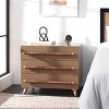 Raquel 3 Drawer Chest - CHS6602 - Taupe/Gold/Brown Faux Leather - Safavieh - 4 of 4