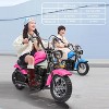 Jojoka Electric Motorcycle for Kids, 24v Dirt Bike Electric with Led Lights, Rear Brake, Leather Seat, Two Speed Max Up to 14MPH - 2 of 4