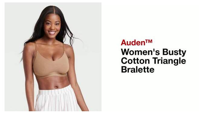 Women's Busty Cotton Triangle Bralette - Auden™, 2 of 6, play video
