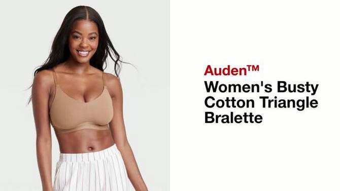 Women's Busty Cotton Triangle Bralette - Auden™, 2 of 6, play video