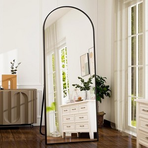 BEAUTYPEAK 71"x26" Arched Full Length Mirror with Stand, Wall Mounted Floor Mirror or Leaning Mirror for Bedroom or Living Room - 1 of 4