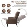 Kumasinova Faux Leather Pushback Recliner Sofa,Brown Armchair with Nailhead Trim,Tapered Leg,300lb Capacity Recliner for Living Room,Bedroom,Office - 4 of 4