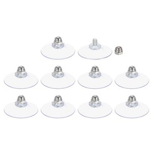 Unique Bargains PVC Durable Hooks and Hangers Suction Pads with Screw 10 Pcs - 1 of 4