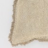 TopComfy Support Pillow Stonewashed Linen Throw Pillow with Handworked Edges and Fringe for Stylish Decor, Beige, 22"*22"*1" - 3 of 4