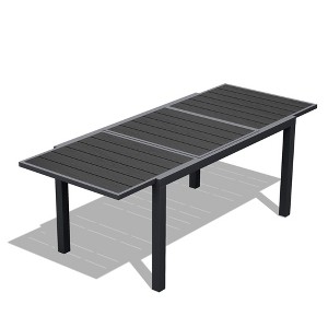Hyleory Expandable Outdoor Dining Table – Durable HDPE Weather-Resistant Patio Table - 1 of 4