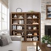 Farmhouse Book Shelf with Storage Open Display Bookshelves, Wooden 5 Shelf Bookcase Home Decor Furniture for Home Office, Living Room, Bed Room - 4 of 4
