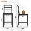 ODK Bar Stools Set of 2, Modern Velvet Bar Chair with Back & Thick Cushion, Upholstered Counter Height Bar Stools with Footrest for Counter Bar - 2 of 4