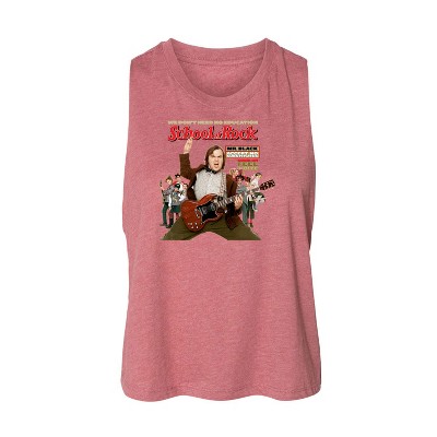 Women's School of Rock Movie Cover Graphic Racerback Tank - Heather Mauve - Small