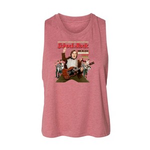 Women's School of Rock Movie Cover Graphic Racerback Tank - Heather Mauve - Small - 1 of 3