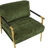 Kumasinova 27.56" Modern Accent Chair with Soft Cushions,Plush Arm Chair with Metal Frame,Comfy Reading Chair for Living Room & Bedroom - 4 of 4