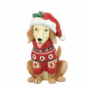 Jim Shore 3.25 In Christmas Dog Mini Heartwood Creek Holidays Animal Figurines - 1 of 3