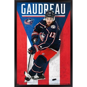 Trends International NHL Columbus Blue Jackets - Johnny Gaudreau 23 Framed Wall Poster Prints - 1 of 4