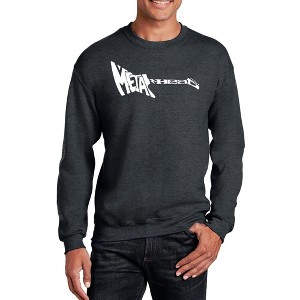 LA Pop Art Men's Word Art Crewneck Sweatshirt - Heavy Metal - 1 of 4
