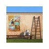 Cottage Garden West of The Wind Rural Route Mail Teal, Orange 30 x 40 Inch Waterproof Gallery Wrapped Canvas, Outdoor Garden, Yard, Patio All Weather - 2 of 2