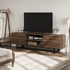 Industrial TV Stand for 80 Inch,Modern TV Console Table with 2 Drawers,TV Stand for Living Room, Bedroom, Walunt - 4 of 4