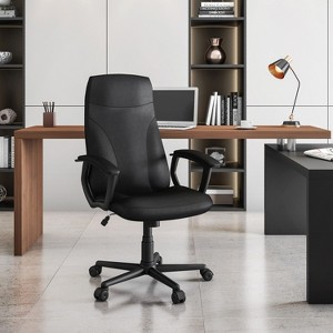 Vynxaria Techni Mobili Medium Back Executive Office Chair, Black - 1 of 4