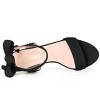 Allegra K Women's Back to College Faux Suede Open Toe Ankle Tie Back Chunky Heel Sandals - 4 of 4