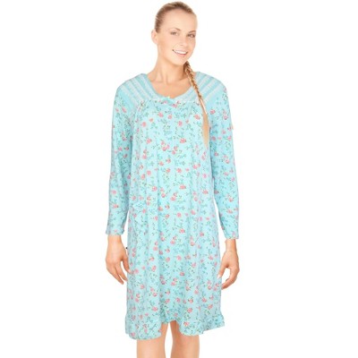 JEFFRICO Womens Long Sleeve Nightgowns Sleepwear Soft Pajama Dress Nightshirts