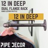Pipe Decor 24 in. Industrial Pipe Clothing Rack (Wall Mounted) - 3 of 4