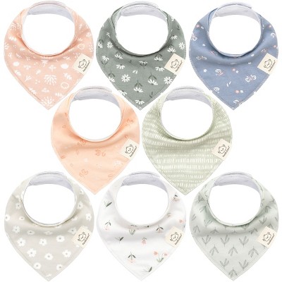8pk Organic Baby Bandana Bibs, Baby Drool Bibs for Baby Boy, Girl, Baby Bibs for Infant, Newborn