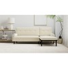 TiramisuBest Grey 2-Seater Sofa Sleeper with Recline Function, Modern Fabric Loveseat Convertible Couch Bed, Sofa for Living & Apartment - 2 of 4