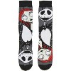 The Nightmare Before Christmas Adult Jack Skellington Sally Oogie Boogie 2 Pack Mid-Calf Crew Socks For Men Women Multicoloured - 2 of 4