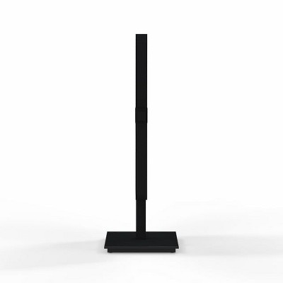 Matte Black Rectangular Freestanding Makeup Mirror with Magnification