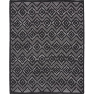 Nourison Versatile Solid Diamond Indoor Outdoor Flatweave Area Rug
