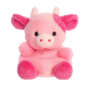 Aurora Mini Blossom Pink Cow Palm Pals Adorable Stuffed Animal 5" - 1 of 4