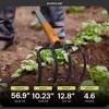 ErgieShovel 54 Inch Ergonomic Steel Garden Cultivator with D Grip Handle, 4 Tine Head Lawn Tool for Yard Work, Soil Aeration, and Weeding,  ERG-CLTV45 - 3 of 4