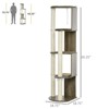 VisioGear 65" Corner Modern Cat Tree Tall for Climbing, Multilevel Cat Tower with Scratching Posts, Cream White, 18.8"*18.8"*65.3" - 3 of 4