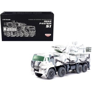 Pantsir S1 96K6 Self-Propelled Air Defense Weapon System Winter Camouflage "Armor Premium" 1/72 Diecast Model by Panzerkampf - 1 of 4