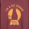 Women's - Disney - I'm a Cat Person Lightweight French Terry Wide Neck Long Sleeve Shirt - 2 of 4