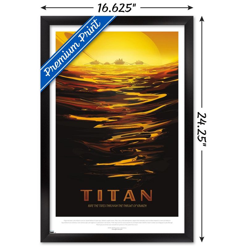 Trends International NASA - Titan Travel Poster Framed Wall Poster Prints, 3 of 7