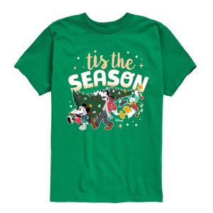 Boys' - Disney - Mickey and Friends Tis The Season Christmas Short Sleeve Graphic T-Shirt - 1 of 4