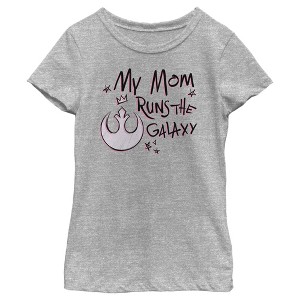 Girl's Star Wars: A New Hope Mother's Day Mom Runs Galaxy T-Shirt - 1 of 4