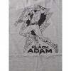 DC Comics Black Adam Character Outlines Men's Athletic Gray Graphic Sleep Shirt - 2 of 2
