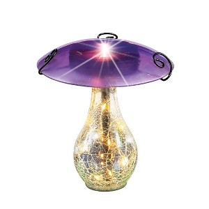 Collections Etc Glass Mushroom Solar Stake - 1 of 3
