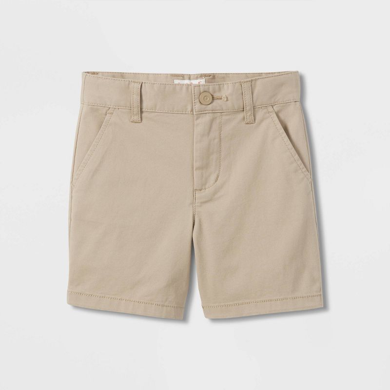 Toddler Boys' Stretch Flat Front Uniform Chino Shorts - Cat & Jack™, 1 of 4