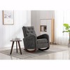 NicBex Polyester Glider Rocking Chair,Upholstered Nursery Rocking Chairs with High Backrest,Modern Comfy Rocking Chair,Nursing Chair for Bedroom - 2 of 4