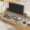 TV Stand for 75 Inch TV, Mid-Century Modern Entertainment Center with Storage Drawer, 70" TV Console with Open Shelves - 3 of 4