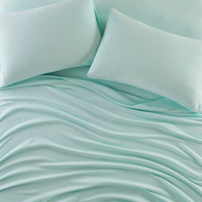 Gracie Mills - Lenora Microfleece Cozy Sheet Set - Aqua - Thumbnail 2