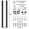Galvanized Steel Corner Metal Fence Post with Flange and Post Cap (2 pack) - 3 of 4
