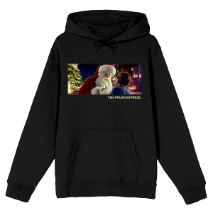 The Polar Express Santa Claus Movie Screenshot Men's Black Graphic Hoodie - 1 of 1