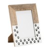 Sagebrook Home 5" x 7" Decorative Photo Frame - Contemporary Polyresin and Wood Brown and White Dog Paw Design Picture Frame - Home - 2 of 4