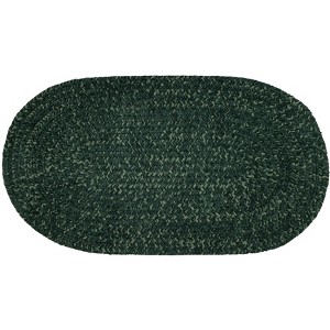 22" x 40" Chenille Tweed Collection Diluth & Emerald Reversible Indoor Area Utility Oval Rug - Better Trends - 1 of 4