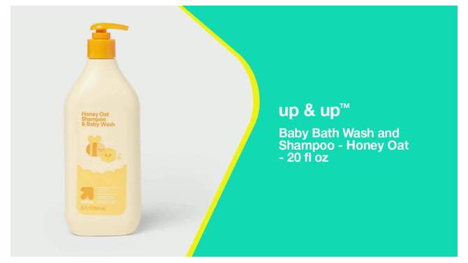 Baby Bath Wash and Shampoo - Honey Oat - 20 fl oz - up &#38; up&#8482;, 2 of 6, play video