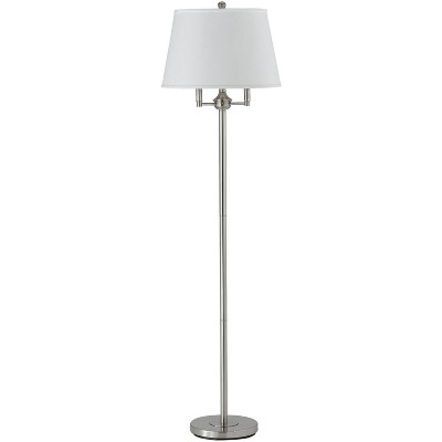 Andros 62" White and Brushed Steel 4-Light Floor Lamp